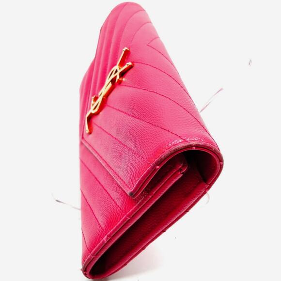 Saint Laurent YSL Hot Pink Portefeuille Envelope Wallet - Picture 4 of 10